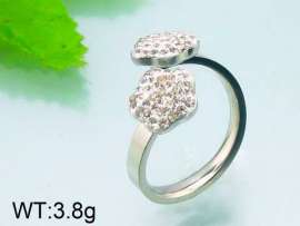 Stainless Steel Stone&Crystal Ring