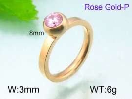 Stainless Steel Stone&Crystal Ring