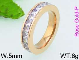 Stainless Steel Stone&Crystal Ring