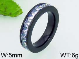 Stainless Steel Stone&Crystal Ring