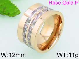 Stainless Steel Stone&Crystal Ring