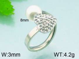 Stainless Steel Stone&Crystal Ring