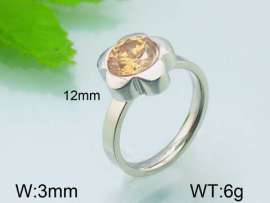 Stainless Steel Stone&Crystal Ring