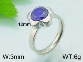Stainless Steel Stone&Crystal Ring