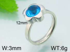 Stainless Steel Stone&Crystal Ring