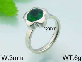 Stainless Steel Stone&Crystal Ring