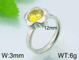 Stainless Steel Stone&Crystal Ring