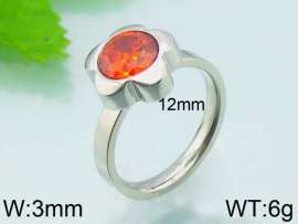 Stainless Steel Stone&Crystal Ring