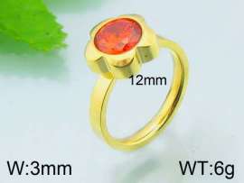 Stainless Steel Stone&Crystal Ring