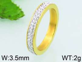 Stainless Steel Stone&Crystal Ring