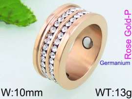 Stainless Steel Stone&Crystal Ring