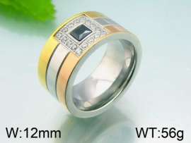 Stainless Steel Stone&Crystal Ring