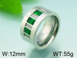 Stainless Steel Stone&Crystal Ring