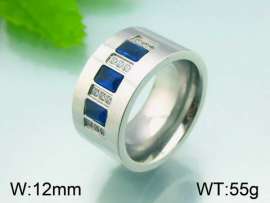 Stainless Steel Stone&Crystal Ring