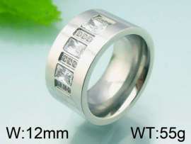 Stainless Steel Stone&Crystal Ring