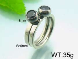 Stainless Steel Stone&Crystal Ring