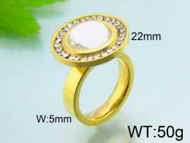 Stainless Steel Stone&Crystal Ring