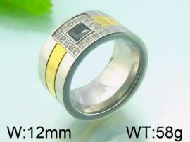 Stainless Steel Stone&Crystal Ring