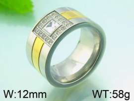 Stainless Steel Stone&Crystal Ring
