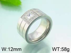 Stainless Steel Stone&Crystal Ring