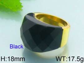 Stainless Steel Stone&Crystal Ring