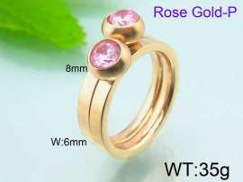 Stainless Steel Rose Gold-plating Ring