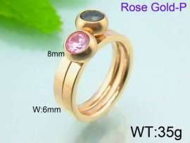 Stainless Steel Rose Gold-plating Ring