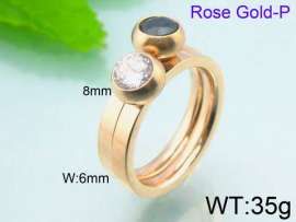 Stainless Steel Rose Gold-plating Ring