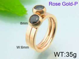 Stainless Steel Rose Gold-plating Ring