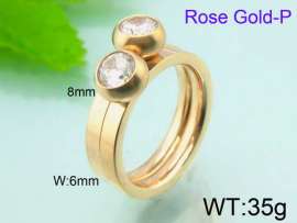 Stainless Steel Rose Gold-plating Ring