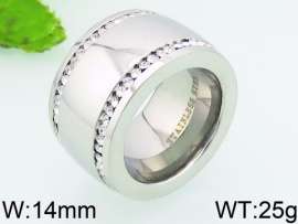 Stainless Steel Stone&Crystal Ring