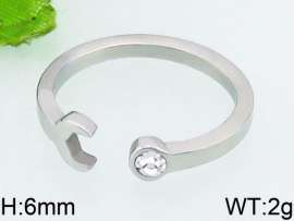 Stainless Steel Stone&Crystal Ring