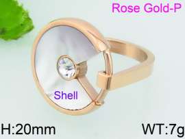 Stainless Steel Stone&Crystal Ring