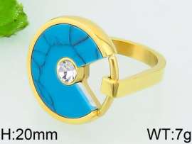 Stainless Steel Stone&Crystal Ring