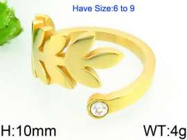 Stainless Steel Stone&Crystal Ring