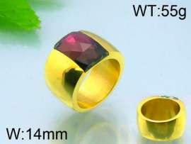 Stainless Steel Stone&Crystal Ring