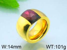 Stainless Steel Stone&Crystal Ring