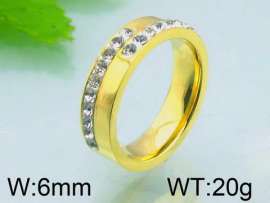 Stainless Steel Stone&Crystal Ring