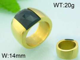 Stainless Steel Stone&Crystal Ring