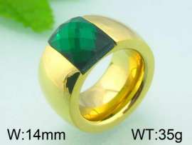 Stainless Steel Stone&Crystal Ring
