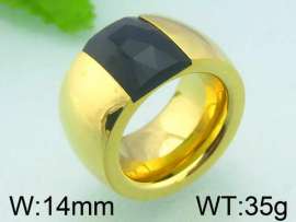 Stainless Steel Stone&Crystal Ring