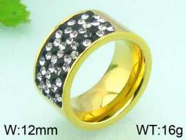 Stainless Steel Stone&Crystal Ring