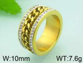 Stainless Steel Stone&Crystal Ring