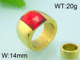 Stainless Steel Stone&Crystal Ring