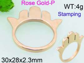 Stainless Steel Rose Gold-plating Ring