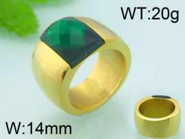 Stainless Steel Stone&Crystal Ring