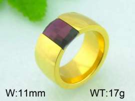 Stainless Steel Stone&Crystal Ring