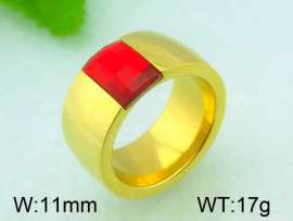 Stainless Steel Stone&Crystal Ring