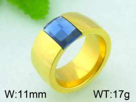 Stainless Steel Stone&Crystal Ring