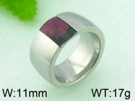 Stainless Steel Stone&Crystal Ring